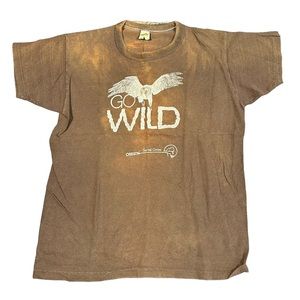 Vintage Graphic T-Shirt GO WILD Oregon Survival Center Russell Athletic